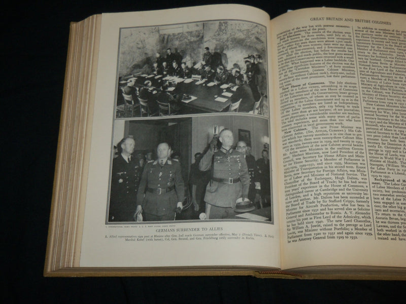 1946 COLLIER'S YEAR BOOK COVERING EVENTS OF THE YEAR 1945 - KD 6822