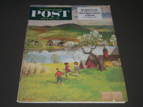 1953 APRIL 25 THE SATURDAY EVENING POST MAGAZINE - ILLUSTRATED COVER - SP 1960