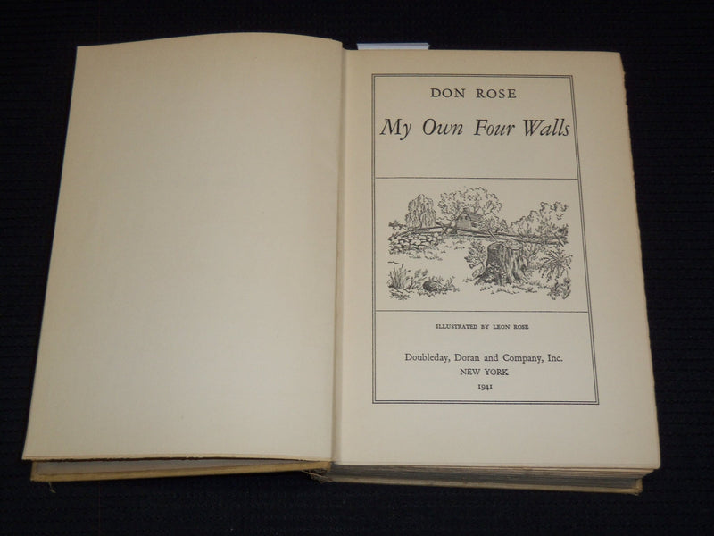 1941 MY OWN FOUR WALLS BOOK SIGNED BY DON ROSE & SYLVIA ROSE - KD 7732