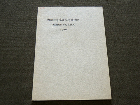 1909 BERKELEY DIVINITY SCHOOL CATALOGUE - MIDDLETOWN, CONNECTICUT - J 6192