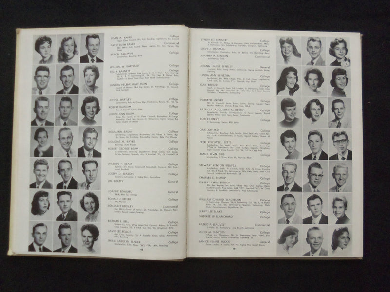 1956 CAMPANILE WOODROW WILSON HIGH SCHOOL YEARBOOK - LONG BEACH, CA - YB 3365