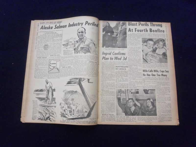 1958 JULY 4 BOSTON DAILY RECORD NEWSPAPER-GOLDFINE BARES CHECKS TO POLS -NP 6347