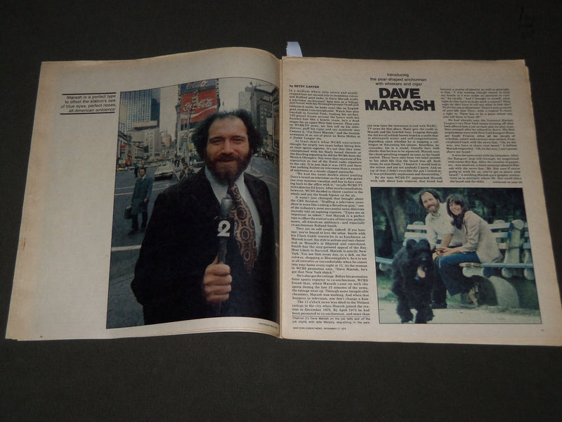 1974 NOVEMBER 17 NEW YORK NEWS MAGAZINE - DAVE MARASH COVER - J 2856