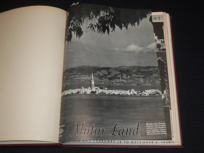 1939 JAN-DEC THE MOTOR LAND MAGAZINE BOUND VOLUME - TREASURE ISLAND - KD 704P