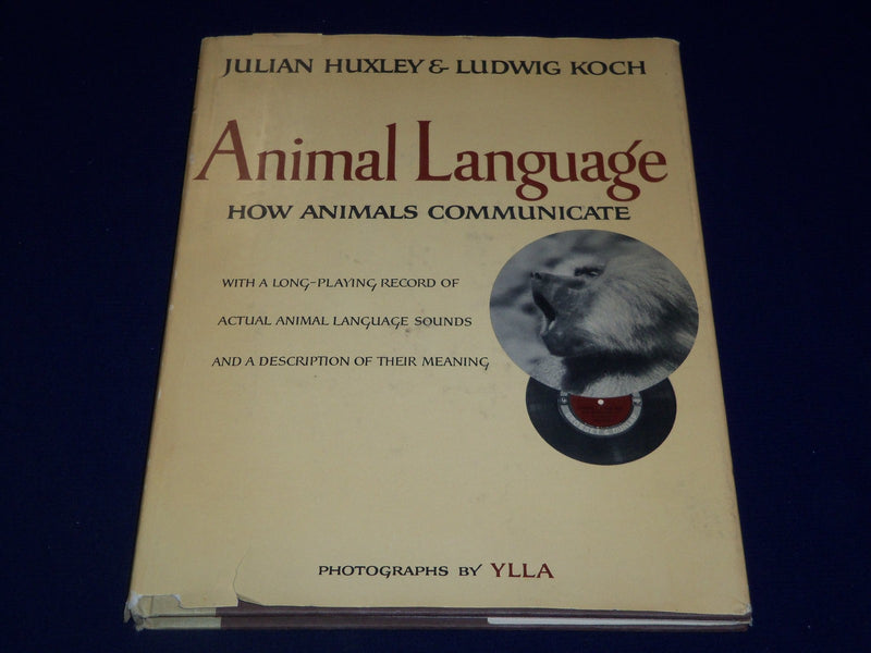 1964 ANIMAL LANGUAGE BOOK B JULIAN HUXLEY + RECORD BY LUDWIG KOCH - KD 3486H