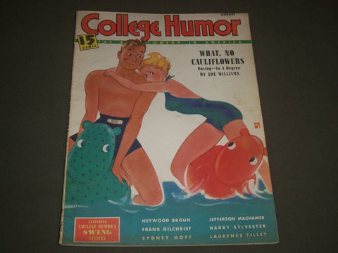1938 AUGUST COLLEGE HUMOR MAGAZINE - WHAT, NO CAULIFLOWERS - NICE COVER- SP 8110
