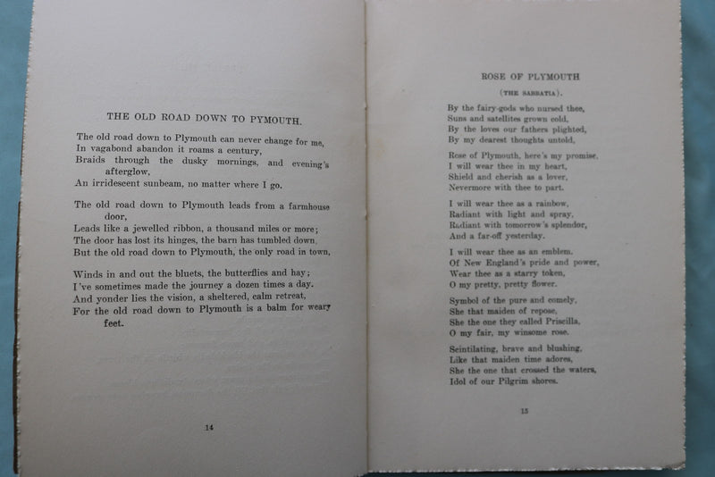 1921 RHYMES OF OLD PLIMOUTH BY HERBERT RANDALL - SOFTCOVER BOOK - K 3432