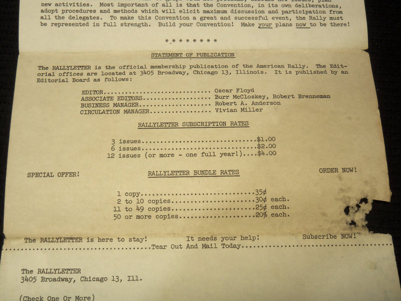 1952 DECEMBER 15 THE RALLY LETTER - NEWS AND VIEWS - K 2608