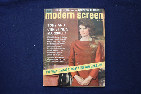 1963 FEBRUARY MODERN SCREEN MAGAZINE - JACKIE KENNEDY COVER - E 18539