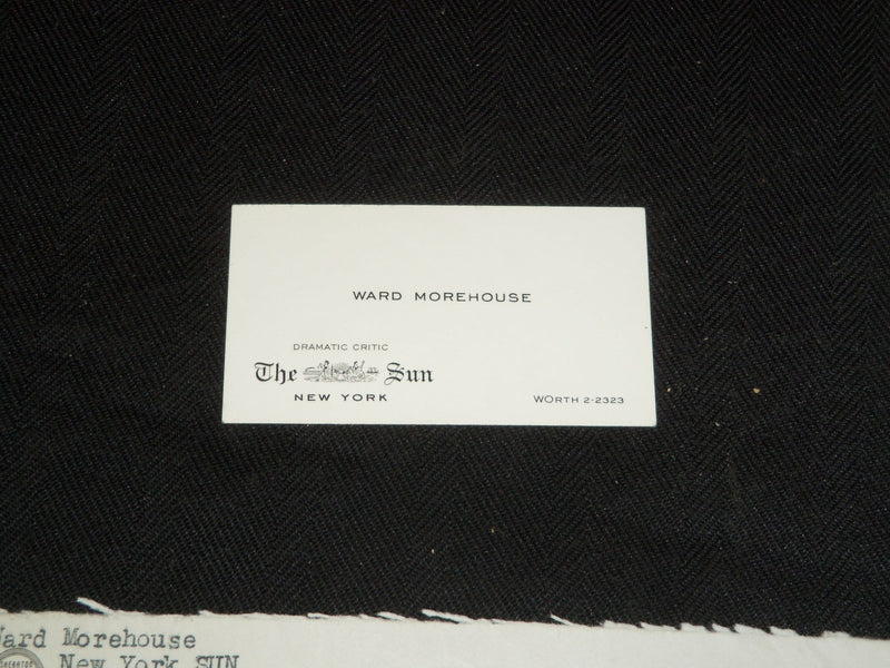 1949 WARD MOREHOUSE THEATER CRITIC TYPED SIGNED LETTER - J 5351