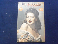 1946 NOV 5 CINEMONDE MAGAZINE -JEAN MARAIS/JOSETTE DAY- FRENCH EDITION- SP 4868C