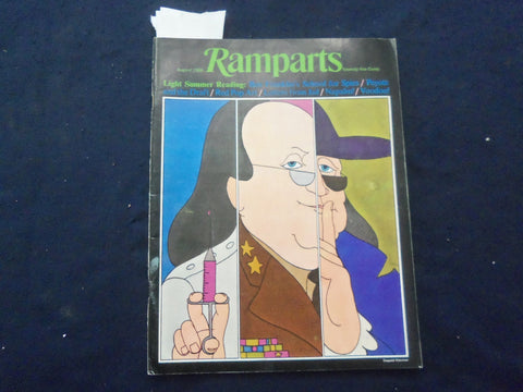 1966 AUGUST RAMPARTS MAGAZINE - BEN FRANKLIN ILLUSTRATED COVER - SP 5540O
