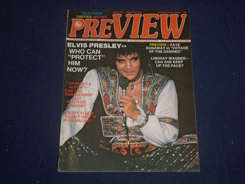 1977 FEBRUARY PREVIEW MAGAZINE - ELVIS PRESLEY - PHOTOS - ST 5889