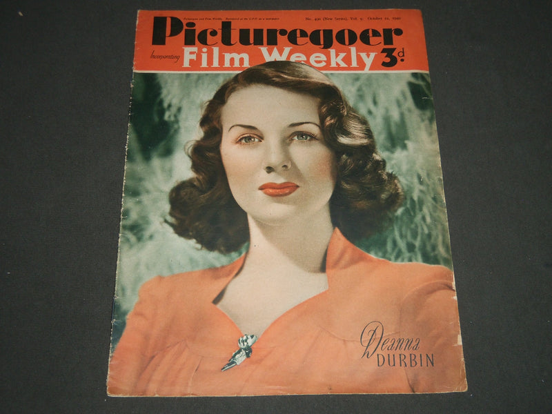 1940 OCTOBER 12 PICTUREGOER MAGAZINE - DEANNA DURBIN COVER - ST 4760