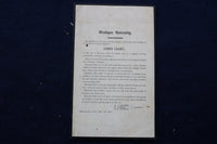 1865 JAMES LEAHY DEATH NOTICE - WESLEYAN UNIVERSITY - SOFTCOVER - K 933