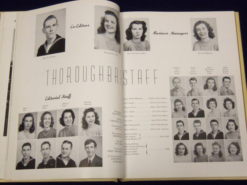 1944 THOROUGHBRED UNIVERSITY OF LOUISVILLE KENTUCKY COLLEGE YEARBOOK - YB 664