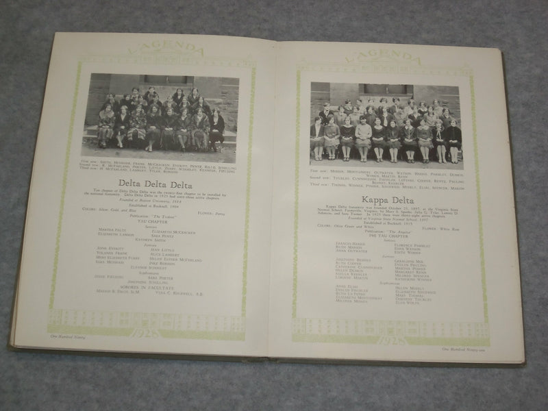 1928 L'AGENDA BUCKNELL UNIVERSITY YEARBOOK - LEWISBURG, PENNSYLVANIA - YB 2029