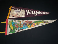 1960'S-1970'S WILLIAMSBURG VIRGINIA WALL PENNANTS LOT OF 2