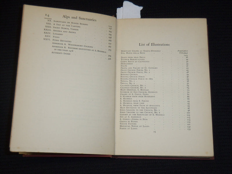 1913 ALPS AND SANCTUARIES OF PIEDMONT HARDCOVER BOOK BY SAMUEL BUTLER - KD 9404