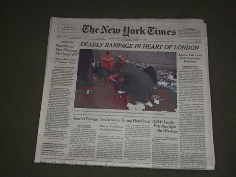 2017 MARCH 23 NEW YORK TIMES - DEADLY RAMPAGE IN HEART OF LONDON