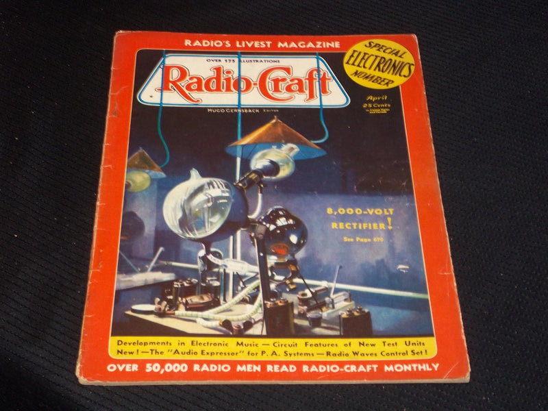 1938 APRIL RADIO-CRAFT MAGAZINE VERY NICE COVERS & ADS - E 429
