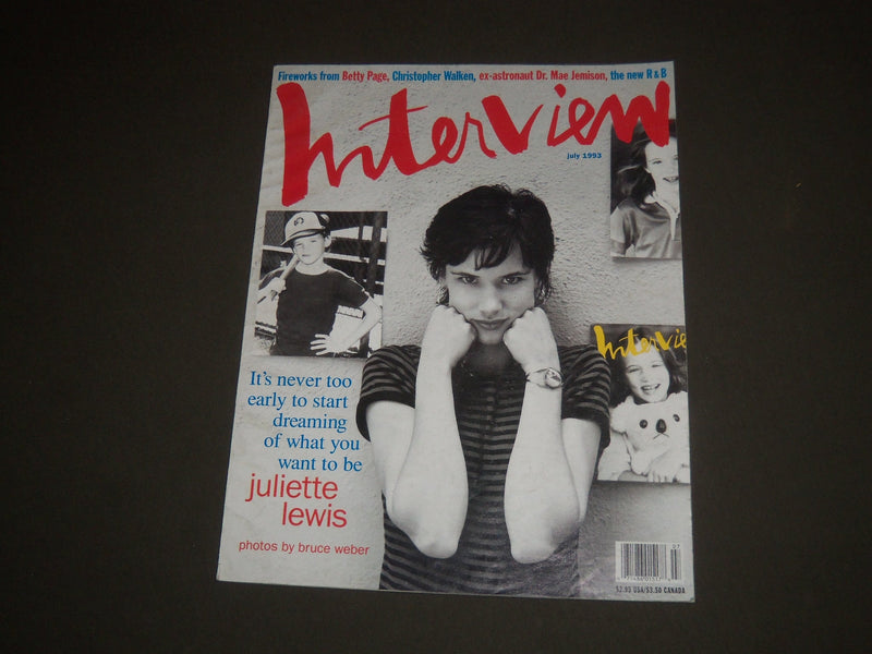 1993 JULY INTERVIEW MAGAZINE - JULIETTE LEWIS COVER - SP 3271
