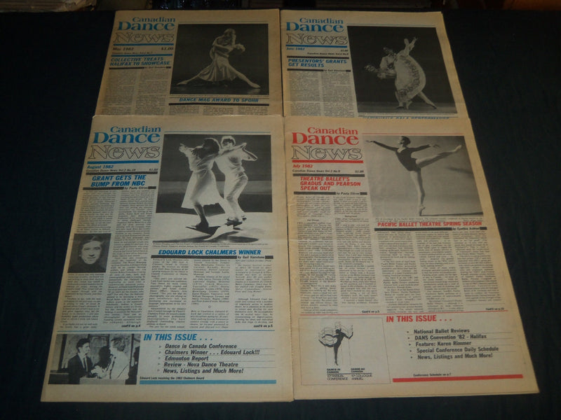1980-1983 CANADIAN DANCE NEWS NEWSPAPER LOT OF 25 - BALLET - PHOTOS - NP 4254