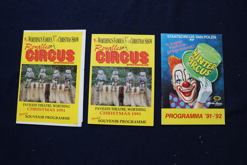 1980'S-1990'S CIRCUS PROGRAMS - LOT OF 39 - O 3641