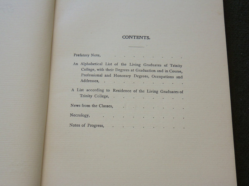 1900-1902 THE TRINITY COLLEGE BULLETIN LOT OF 4 ISSUES - CONNECTICUT - WR 244