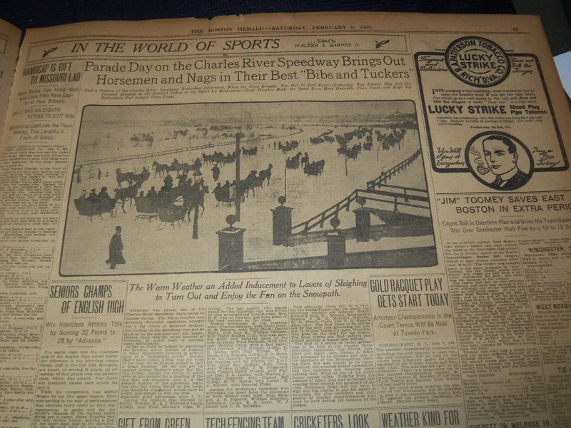 1907 FEB 9 THE BOSTON HERALD - EVELYN THAW TELLS COURT OF RAGE OF HUSBAND- BH 34