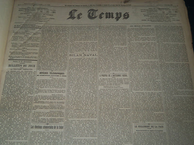 1927 JANUARY-MARCH LE TEMPS FRENCH NEWSPAPER BOUND VOLUME - VB 15
