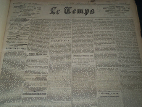 1927 JANUARY-MARCH LE TEMPS FRENCH NEWSPAPER BOUND VOLUME - VB 15