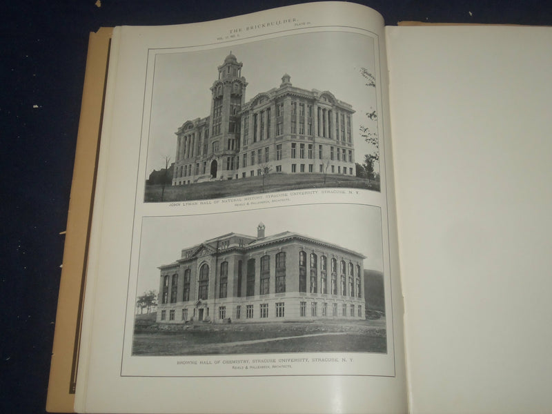 1908 MAY THE BRICKBUILDER MAGAZINE - AN ARCHITECTURAL MONTHLY - ST 258F