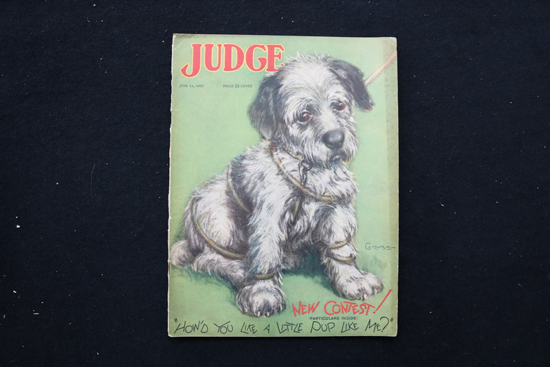 1927 JUNE 11 JUDGE MAGAZINE - HOW'D YOU LIKE A PUP LIKE ME? COVER - E 10661