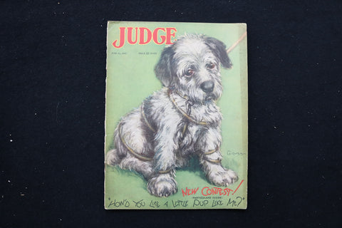 1927 JUNE 11 JUDGE MAGAZINE - HOW'D YOU LIKE A PUP LIKE ME? COVER - E 10661