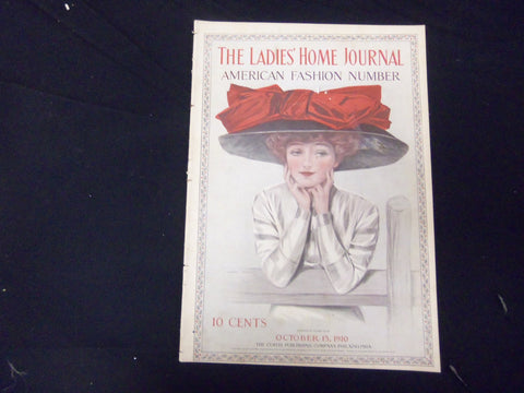 1910 OCT 15 LADIES' HOME JOURNAL MAGAZINE - GREAT ILLUSTRATIONS & ADS - ST 1703
