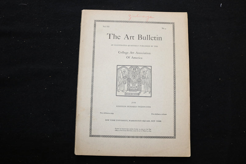 1935 JUNE THE ART BULLETIN MAGAZINE - NEW YORK UNIVERSITY COVER - B 1126D