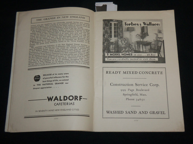 1938 NEW ENGLAND THE GIBRALTAR OF THE GRANGE BUILDING PROGRAM - J 6635