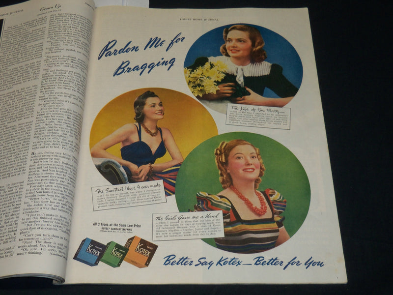 1939 AUGUST LADIES HOME JOURNAL MAGAZINE - NICE COVER - REBECCA - F 334