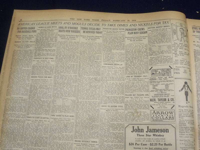 1918 FEBRUARY 15 NEW YORK TIMES - BOLO PACHA CONDEMNED TO DEATH - NT 8247