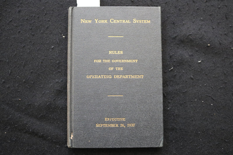 1944-1956 N.Y. CENTRAL SYSTEM RULES OF THE OPERATION DEPARTMENT-LOT OF 3- O 3679