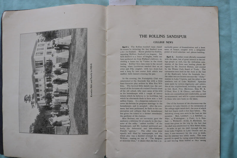 1912 THE ROLLINS SANDSPUR BULLETIN - SOFTCOVER - K 3291