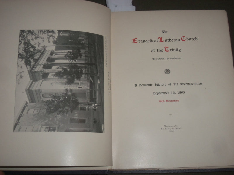 1896 THE EVANGELICAL LUTHERAN CHURCH OF THE TRINITY - MORRISTOWN PA - KD 4663