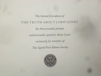 1988 THE TRUTH ABOUT LORIN JONES HARDCOVER BOOK - SIGNED 1ST EDITION - KD 8989