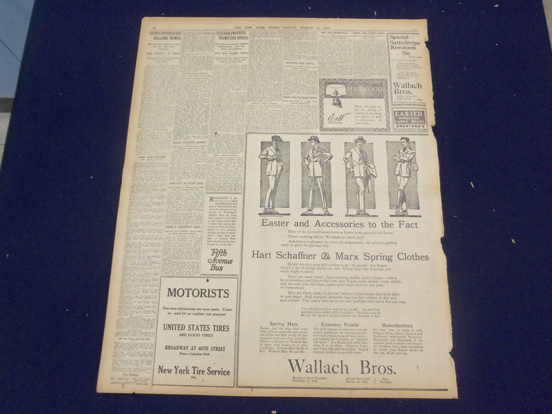 1918 MARCH 22 NEW YORK TIMES - GERMANS OPEN DRIVE AGAINST BRITISH - NT 8163