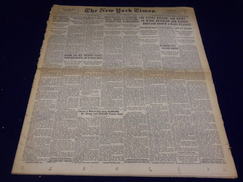 1940 FEBRUARY 4 NEW YORK TIMES - 100 FINNS KILLED 100 HURT - NT 2730