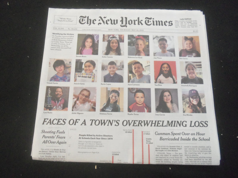 2022 MAY 26 NEW YORK TIMES - FACES OF UVALDE'S OVERWHELMING LOSS