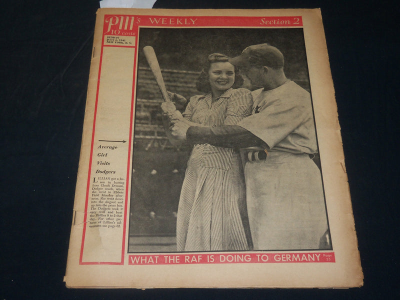 1941 JULY 6 PM'S WEEKLY NEWSPAPER SECTION 2 - CHUCK DRESSEN COVER - NP 4924