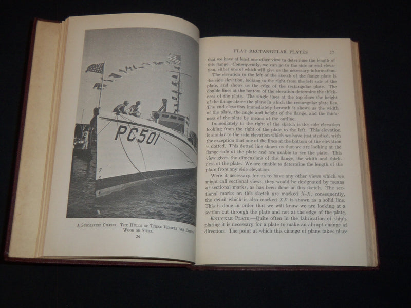 1942 SHIP STRUCTURE AND BLUEPRINT READING HARDCOVER BOOK BY H. L. HEED - KD 2630