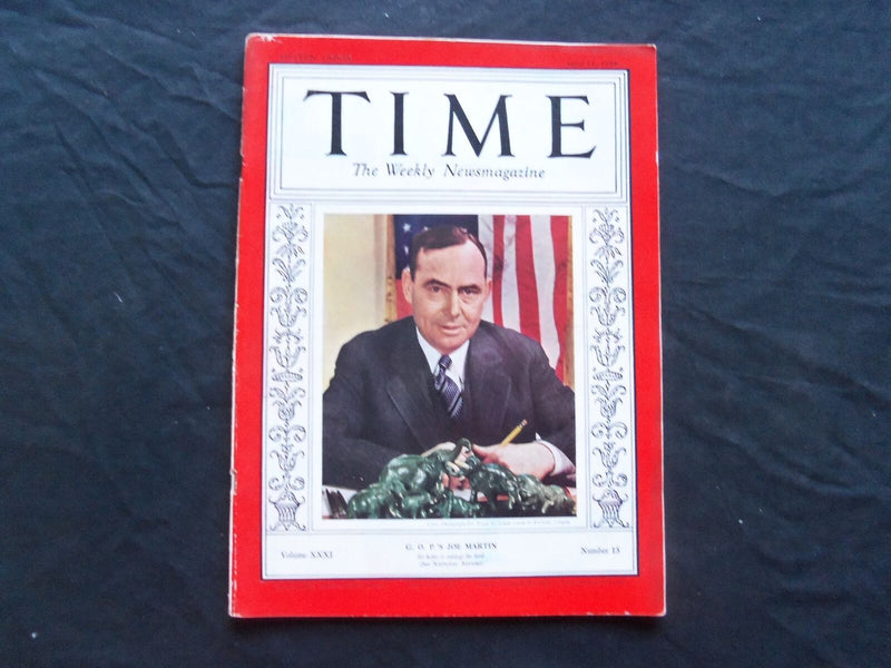 1938 APRIL 11 TIME MAGAZINE - JOE MARTIN - T 606